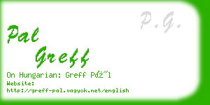 pal greff business card